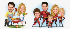 Special Customizing - Family Caricature Sample