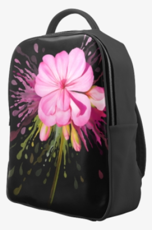 Pink Flower Color Splash, Watercolor Popular Backpack - Garment Bag