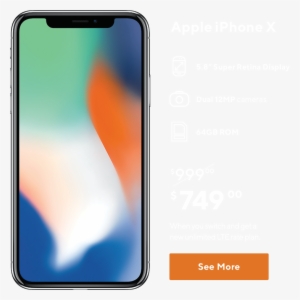 Apple Iphone X From Metro By T-mobile - Iphone X Dark Grey