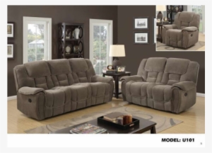 U101 Sofa Set In Lisa Taupe Fabric 1 - Global Furniture Lisa 2pc Sofa Set | Taupe