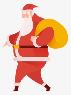 Premium Santa Flying Over Mountains Illustration Download - Illustration