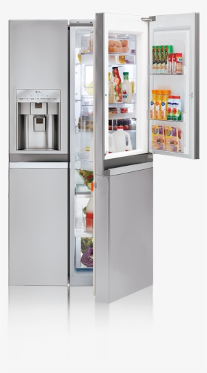 Lg Side By Side Refrigerators Offer The Configuration - Lg 4-piece Stainless Steel Kitchen Set