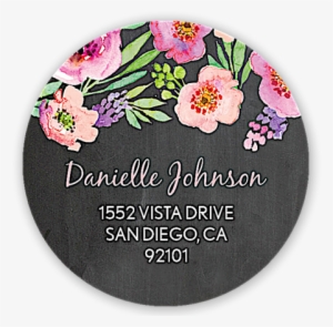 Watercolor Blossom Address Label - Watercolor Painting