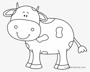 cow outline animal free black white clipart images
