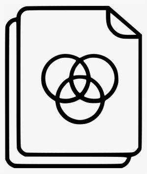 Paper Color - - Venn Diagram Icon White