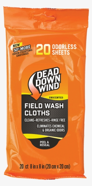 Dead Down Wind Field Wash Cloths, 20 Count - Dead Down Wind Dryer Sheets (2 Pack - 30 Sheets)