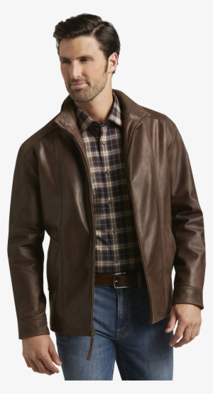Zegna Leather Jacket Brown