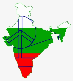 Flag Map Of India - India Capital On Map