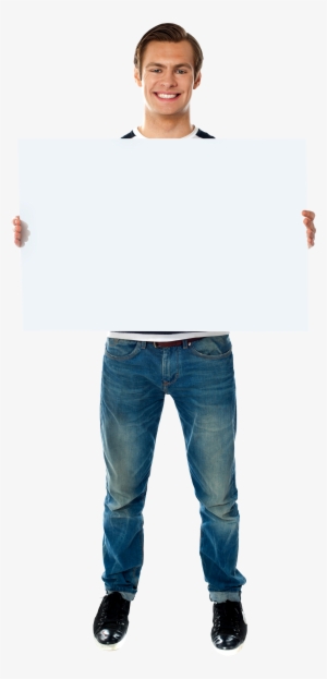 Men Holding Banner Free Commercial Use Png Image - Holding A Banner Png