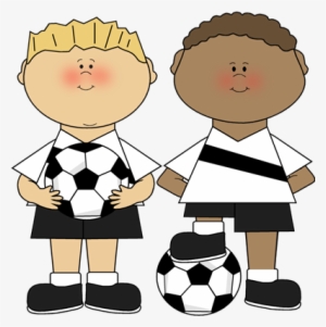 Soccer Clipart For Kids - Cartoon Girl Soccer Players