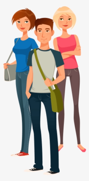 College Kids - College Students Clipart Png