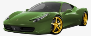Green Ferrari Car Png Image - Ferrari 458 Italia Red Png