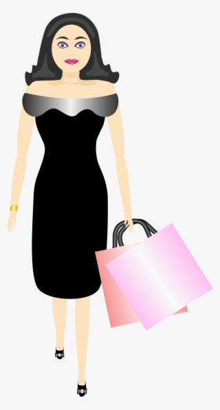 This Free Clipart Png Design Of Glamour Girl Shopping