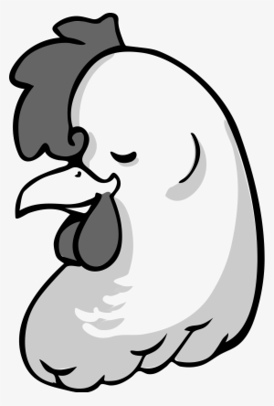Open - Chicken Head Clipart Black And White