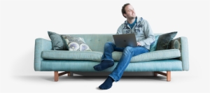 People Sitting On A Couch Png - Person Sitting On Couch Png