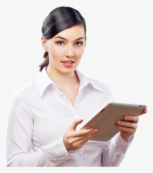 Girl With Tablet Png