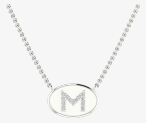 Oval Initial Signet Necklace - Necklace