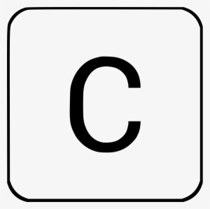 C Virtual Keyboard Letter Uppercase Text Latin Alphabet - Circle