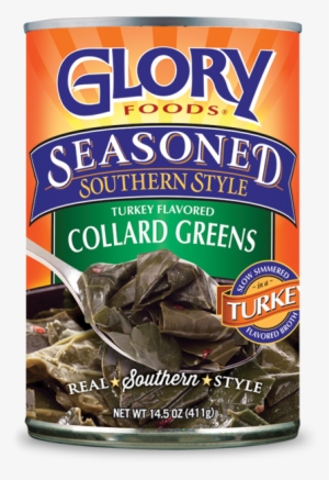Seasoned Smoked Turkey Collard Greens - Glory Foods Seasoned Mustard Greens, Southern Style