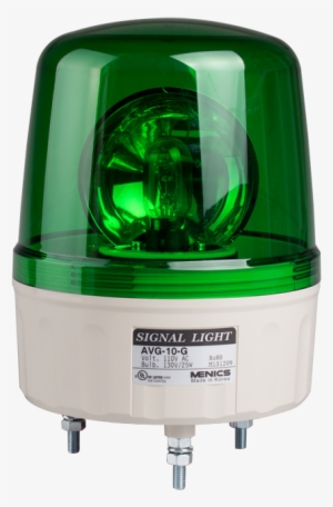 Beacon Rotating Light, 135mm Green Lens, Stud Mount, - Mixer