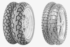 Both Tyres Feature Deep Grooves To Assist With Traction