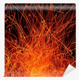 Long Exposure Photo Of Fire Sparkles Wall Mural • Pixers® - Exposure