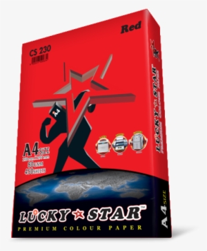 A4 80gsm Lucky Star Colour Paper Cs 250 Red 450sheets - Lucky Star A4 Colour Paper