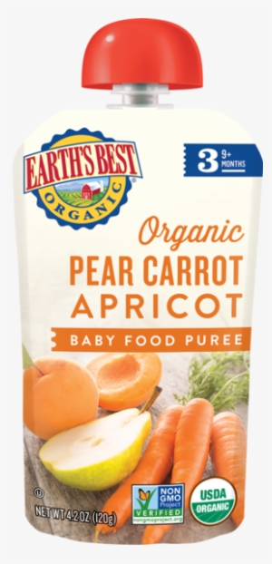 Pear Carrot Apricot Baby Food Puree - Earth's Best Carrot Apricot Pear Puree