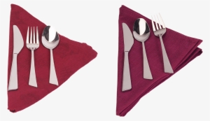 Knife Fork And Spoon - Napkin With Silverware Png