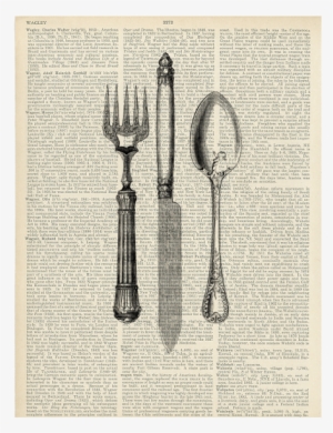 knife fork spoon - spoon and fork print