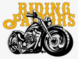Riding Pastors - Black And White Motorcycle Clipart