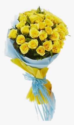 Cake-two - Flowers Bouquet Roses Yellow Png