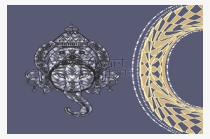 Ganesha Gold Spiral Violet - Illustration