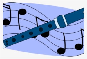 Flute Clipart Blue - Flute Clipart
