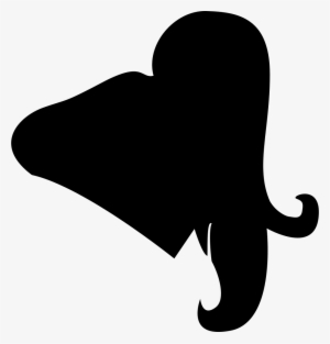 Woman Hair Black Shape Comments - Icon