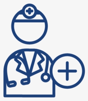 An Icon Depicting A Doctor Standing Next To A Plus - Icon