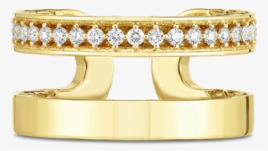 Roberto Coin Double Symphony Golden Gate Ring With - Roberto Coin Double Symphony Diamond & 18k Yellow
