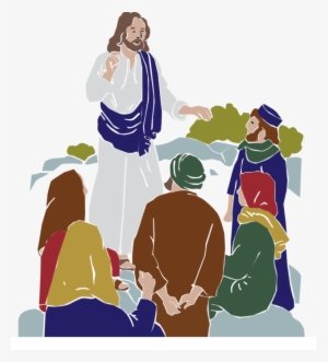 Jesus Teaching Followers - Clip Art Jesus Preaching