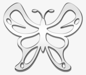 Cruiser Accessories Butterfly Automotive Decal, Chrome