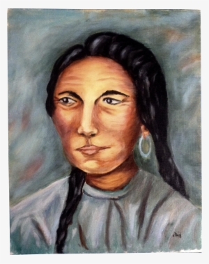 Dot Nix, Indian Woman Portrait Oil Painting On Canvas - Oil Painting