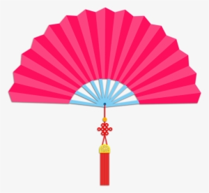 Happy Romantic Red Fan Transparent Png Element - Hand Fan