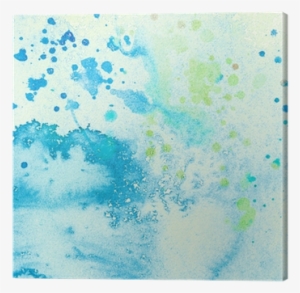 Painted Blue Watercolor Splashes Canvas Print • Pixers® - Watercolor Painting