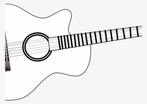 Acoustic Guitar Clipart Cute - White Guitar Clipart