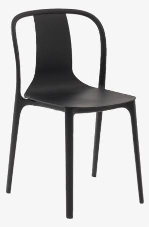 Vitra Belleville Plastic Chair Deep Black - Black Bellevilel Vitra