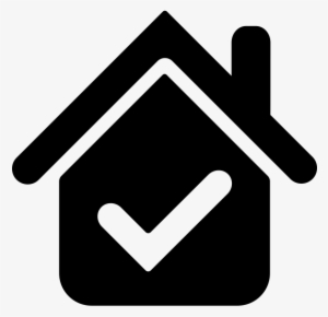Verified Home Rubber Stamp - House Icon White Background