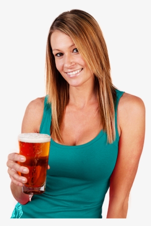 Beer Girl - Woman Drinking Beer Png