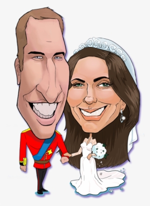 Kate Middleton And Prince William Caricatures, Wedding - Wedding