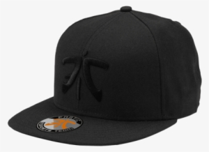 Fnatic Flat Brim Cap, Black Logo, Black