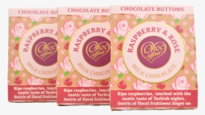 Raspberry And Rose Milk Chocolate Buttons - Milk Chocolate Salted Caramel Bar 100g