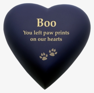Brass Heart Cat Urn- Blue Shown Engraved - Angelstar Pet Urn For Dog